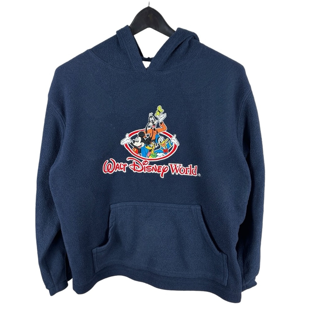 Vintage Y2K Walt Disney World Blue Goofy Fleece Jacket Size S